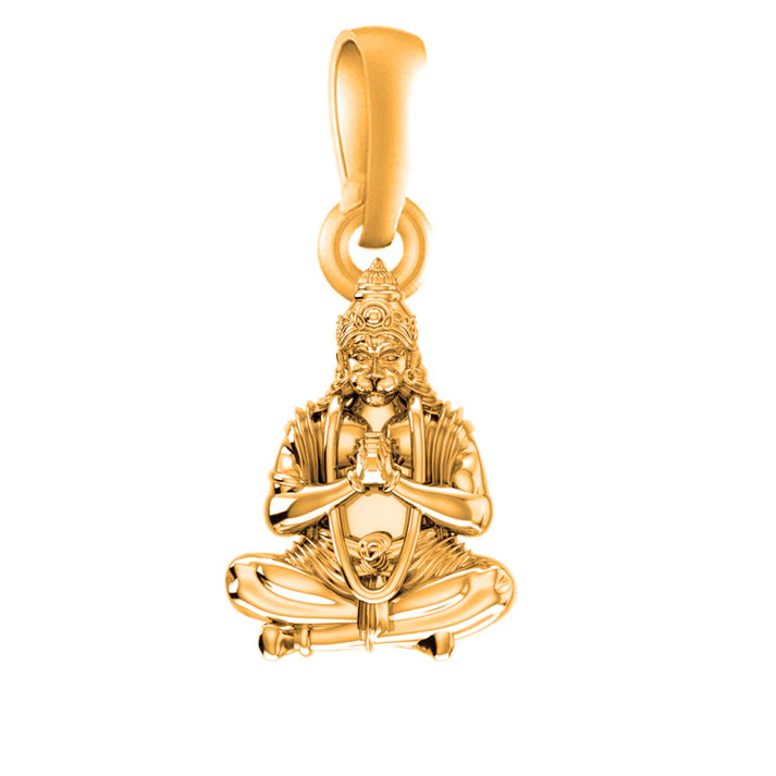 22 CT Gold Plated Silver (92.5% purity)God Hanuman Pendant for Men