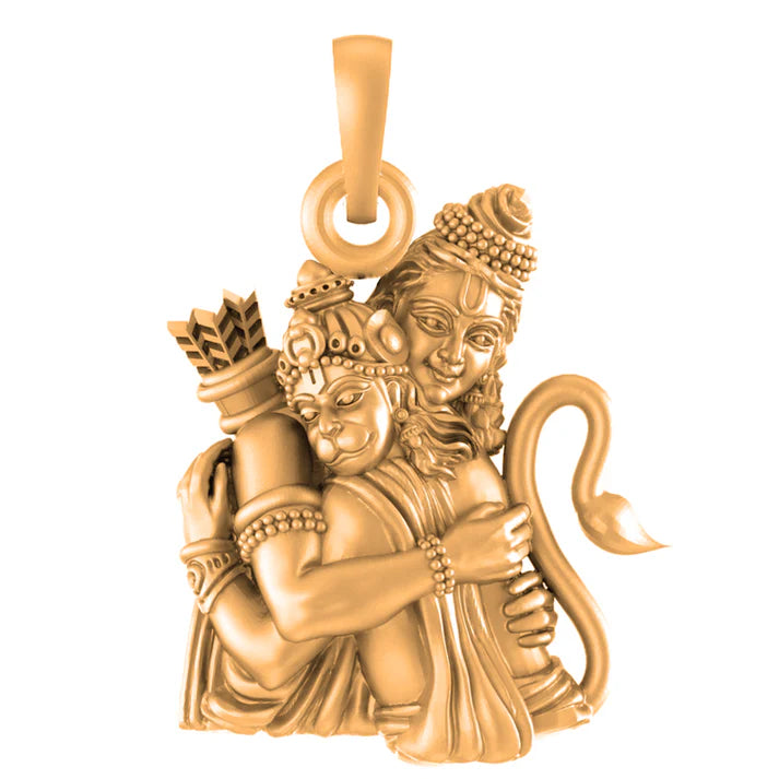22 CT Gold Plated Silver (92.5% purity)God Hanuman Pendant for Men