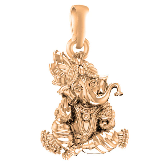 22 CT Gold Plated Silver (92.5% purity) God Ganesh Ganpati Pendant For Kids and woman