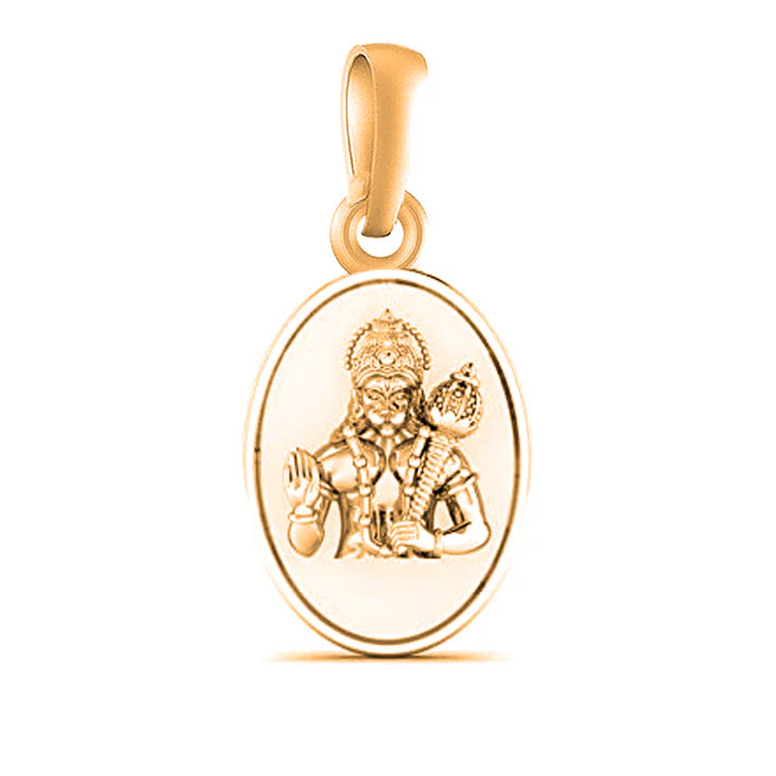 22 CT Gold Plated Silver (92.5% purity) God Hanuman Gada Pendant for Men