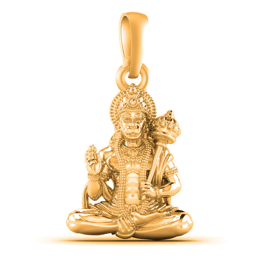 22 CT Gold Plated Silver (92.5% purity)God Hanuman Pendant for Men