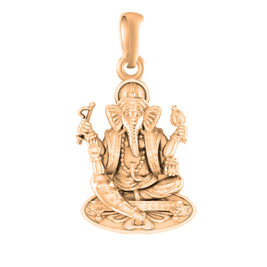22 CT Gold Plated Silver (92.5% purity) God Ganesh Ganpati Pendant