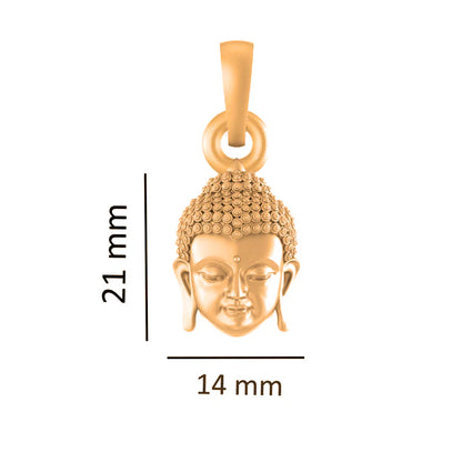 22 CT Gold Plated Silver (92.5% purity) God Buddha Pendant for Men and Women
