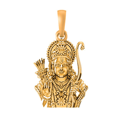 22 CT Gold Plated Silver (92.5% purity) God Ram Pendant for Men and Women