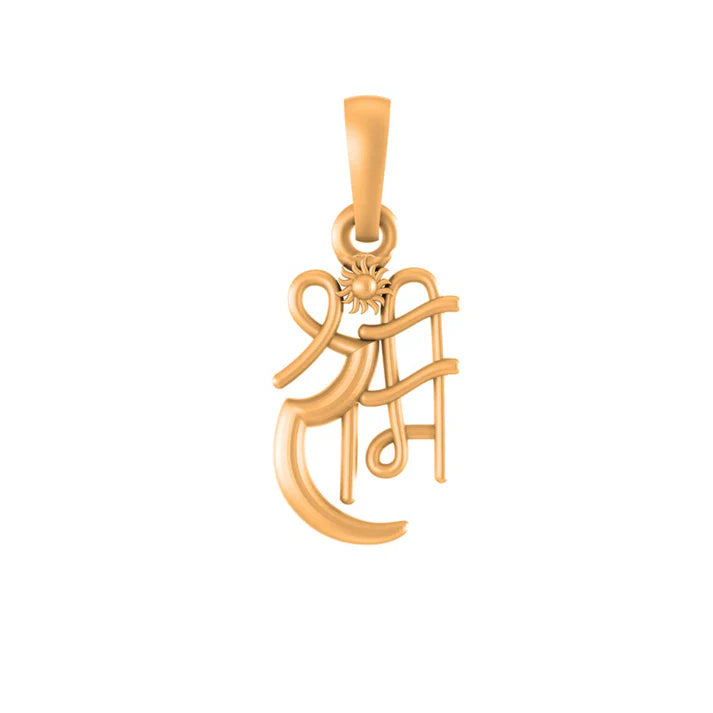 22 CT Gold Plated Silver (92.5% purity) God Ram Pendant for Men and Women