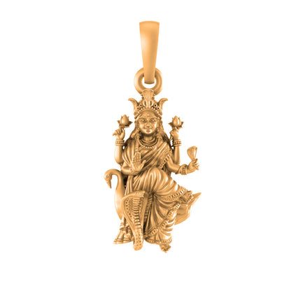 22 CT Gold Plated Silver (92.5% purity) Goddess Mansa Devi Pendant for Men and Women