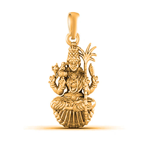 22 CT Gold Plated Silver (92.5% purity) Goddess Lalitha Devi Pendant for Men and Women