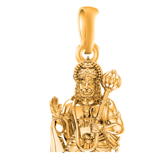 22 CT Gold Plated Silver (92.5% purity) God Hanuman Pendant for Men