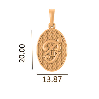 22 CT Gold Plated Silver (92.5% purity) Spiritual OM Pendant for Men and Women