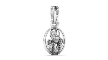 Sai Baba Pendant: A Sacred Blessing of Love and Peace (92.5% purity) Sai Ram Pendant for Men & Women Pure Silver Locket