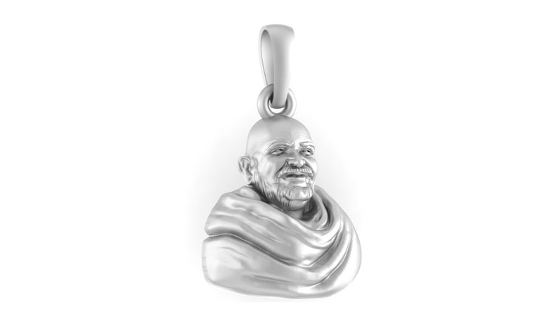 Sterling Silver (92.5% purity) Neem Karoli Baba Pendant for Men & Women Pure Silver Locket