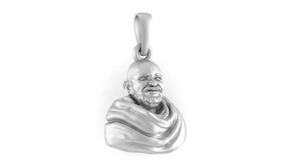 Sterling Silver (92.5% purity) Neem Karoli Baba Pendant for Men & Women Pure Silver Locket