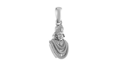 92.5% Pure Sterling Silver God Baba Khatu Shyam Pendant for Kids & Woman