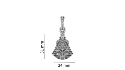 Sterling Silver (92.5% purity) God Baba Khatu Shyam (Big Size) Pendant for Men & Women Pure Silver Lord Baba Khatu Shyam (Big Size) Locket for Good Health & Wealth
