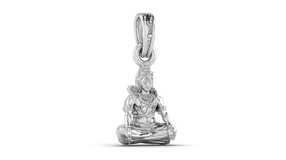 Samadhi Pendant by Shiv The Inner Journey Begins (92.5% purity) Shiva Pendant for Men & Women Pure Silver Locket