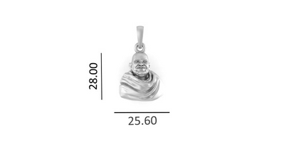 Sterling Silver (92.5% purity) Neem Karoli Baba Pendant for Men & Women Pure Silver Locket