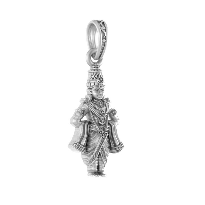 92.5% Pure Sterling Silver God Vitthal Pendant (Big Size) for Men & Women