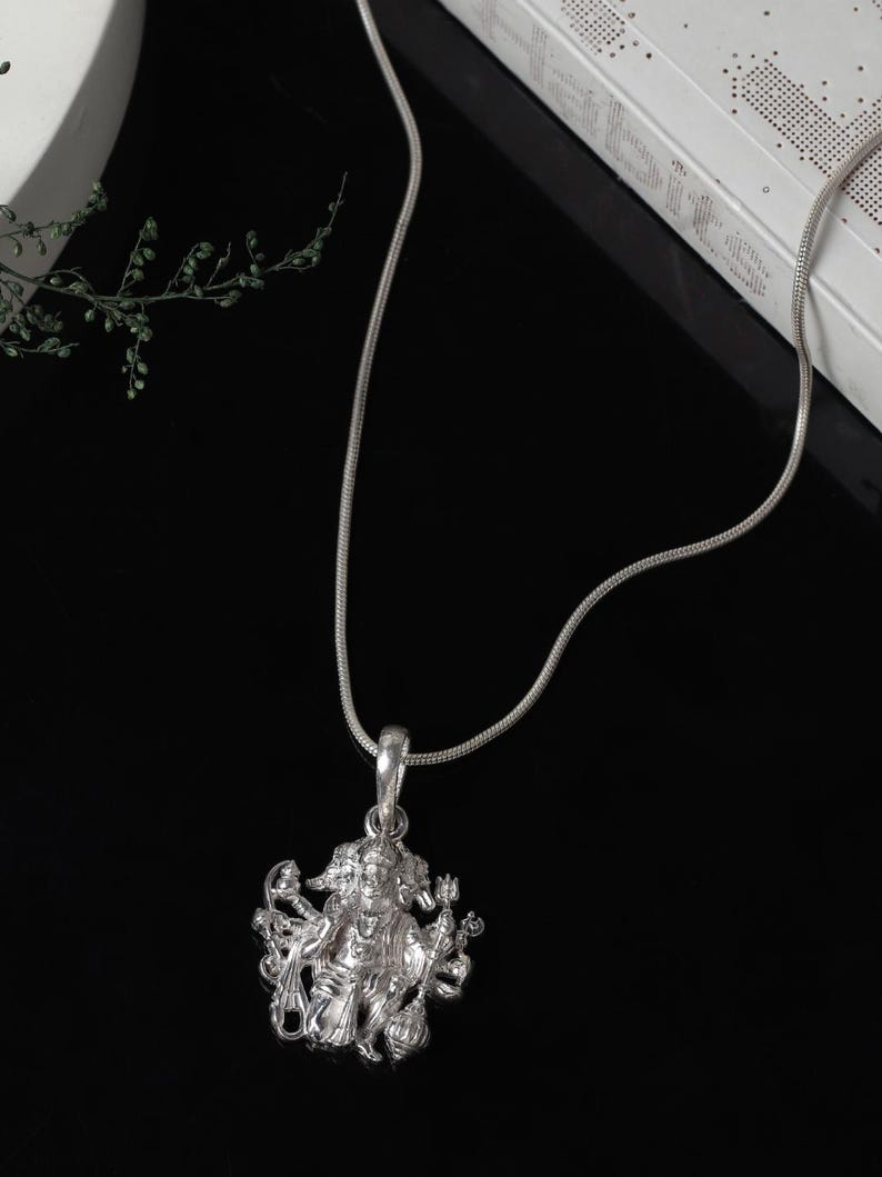 Sterling Silver (92.5% purity) PunchMukhi Pendant for Men & Women Pure Silver Locket