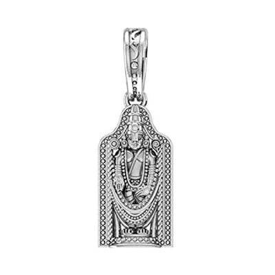 Pure 92.5% Silver Vishnu Pendant for Men & Women - Divine Grace - Handmade in India - God Balaji Pendant Tirupati Devotional Charm - for Good Health & Wealth