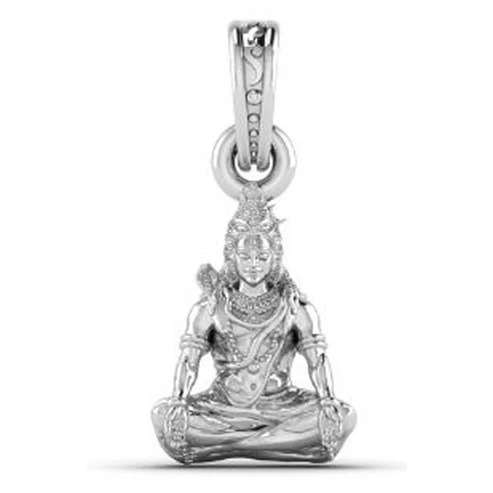Divine Shiv Samadhi Pendant Awaken Your Spiritual Energy (92.5% purity) Shiva Pendant for Men & Women Pure Silver Locket