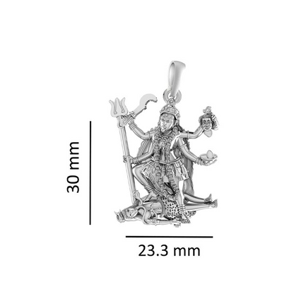 92.5% Pure Sterling Silver Goddess kali maa (Big Size) Pendant for Men & Women