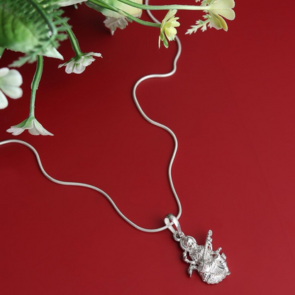 Sterling Silver (92.5% purity) Saraswati Pendant for Men & Women Pure Silver Locket