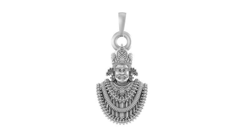 92.5% Pure Sterling Silver God Baba Khatu Shyam Pendant for Kids & Woman