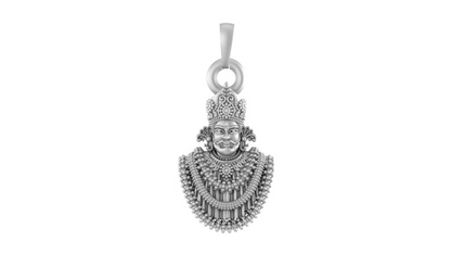 92.5% Pure Sterling Silver God Baba Khatu Shyam Pendant for Kids & Woman