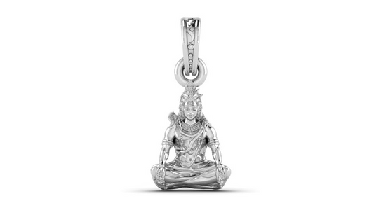 Samadhi Pendant by Shiv The Inner Journey Begins (92.5% purity) Shiva Pendant for Men & Women Pure Silver Locket