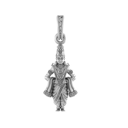 92.5% Pure Sterling Silver God Vitthal Pendant (Big Size) for Men & Women