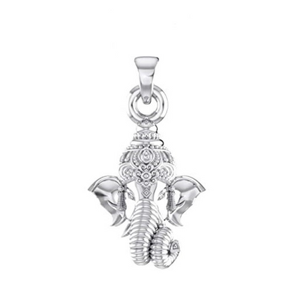 92.5% Pure Sterling Silver God Ganesh Ganpati Face Pendant Locket For Kids and woman