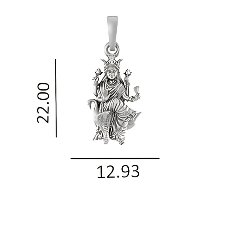 Sterling Silver (92.5% purity) Mansa Devi Pendant for Men & Women Pure Silver MansaDevi Locket